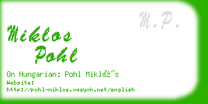 miklos pohl business card